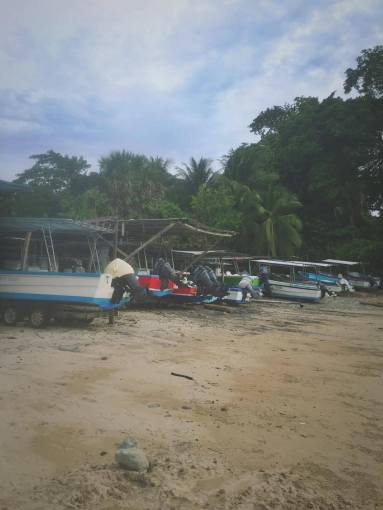 The local fishing market on the beach in Mal Pais.